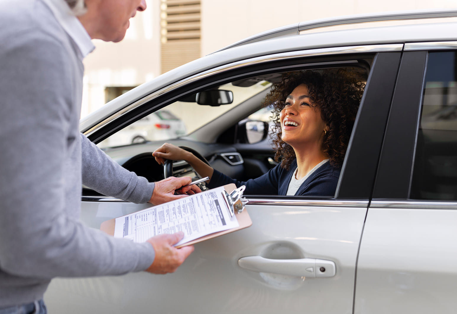 Manual driving lessons....image